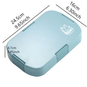 Children's plastic compartment lunch box portable student school lunch box microwave bento box