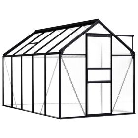 vidaXL Greenhouse Anthracite Aluminium 5,89 mÂ²