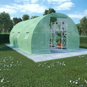 Greenhouse145.3 ftÂ² 177.2"x118.1"x78.7" (Color: Green)